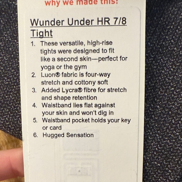 Lululemon Wunder Under Hi-rise 7/8 tight in herringbone - Picture 16 of 17